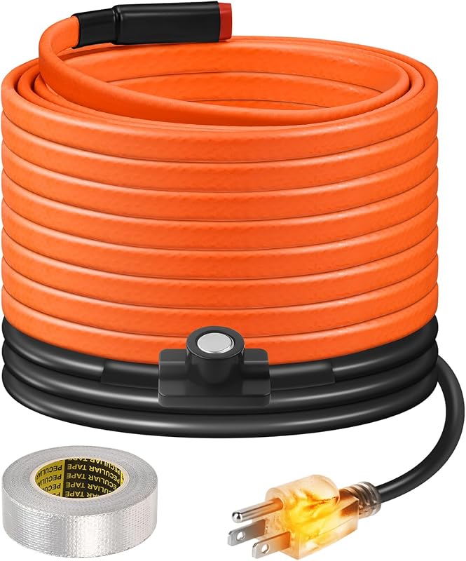 BDDFOTO 25FT Heat Tape for Water Pipe Freeze Protection 8W/FT