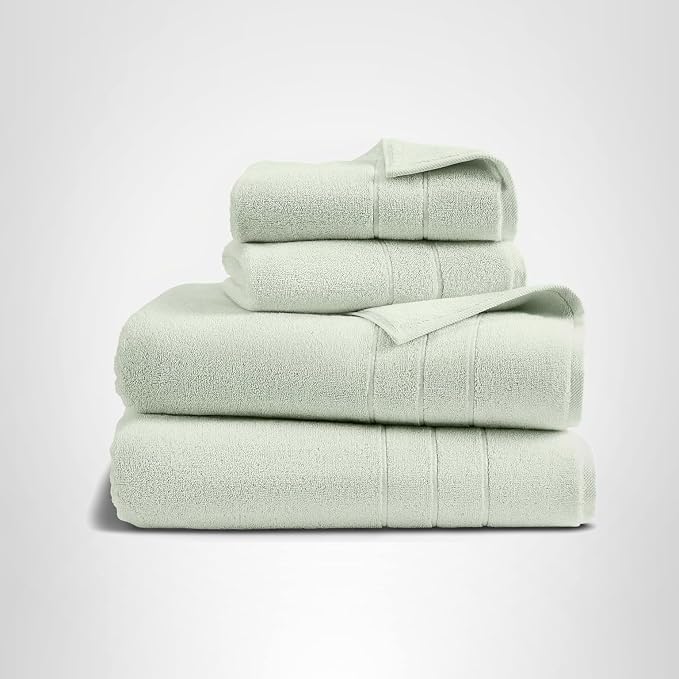 Brooklinen Super-Plush Bath Sheet and Hand Towel Set - 2 Bath Sheets 2 Hand Towels - Cotton, Highly Absorbent (Solid White)