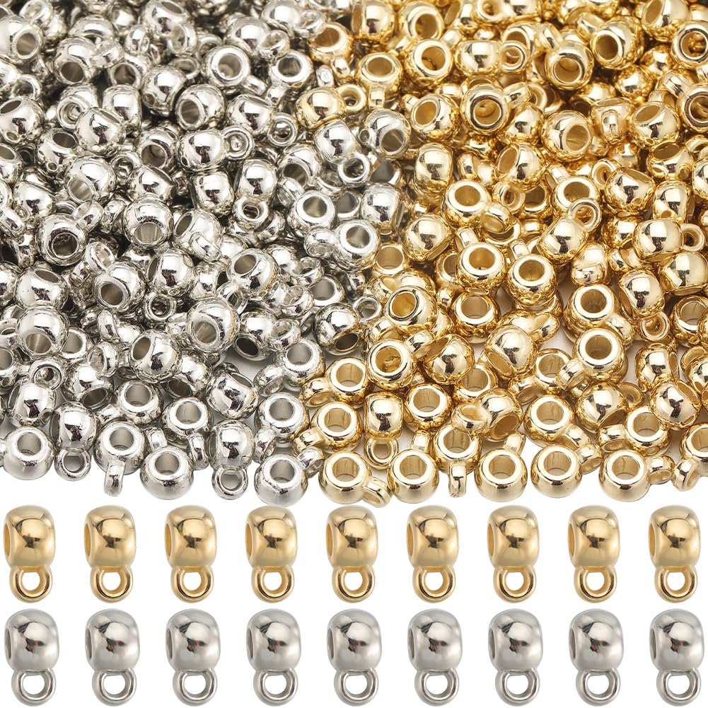 Cuentas de fianza SUNNYCLUE tipo tubo con bucle para colgar dijes de forma segura en pulseras