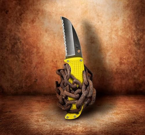 Miniatura 8 de Spyderco Enuff Cuchillo multiherramienta de hoja fija de sal con hoja de pie de oveja de acero inoxidable H-1 de 2.75 pulgadas y funda de boltaron