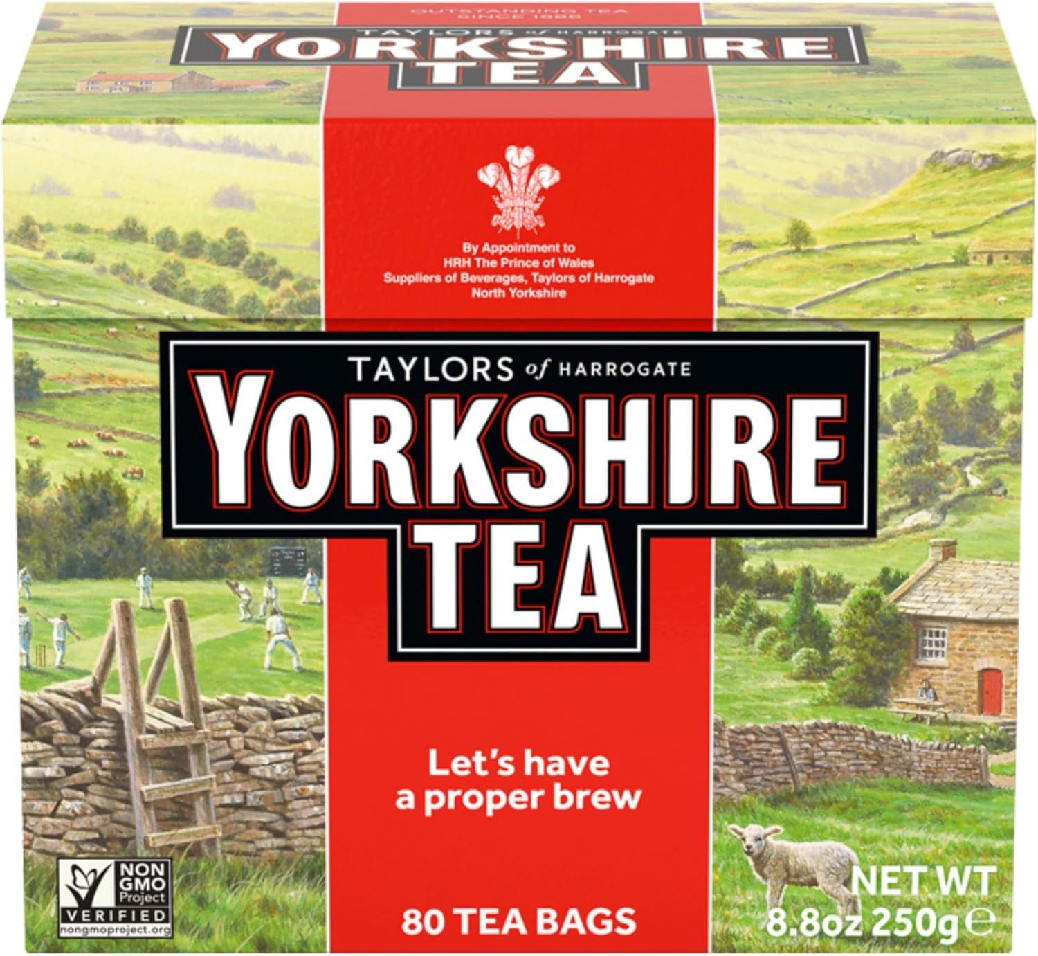Yorkshire Tea 80 Tea Bags (Pack of 5 total 400 teabags)