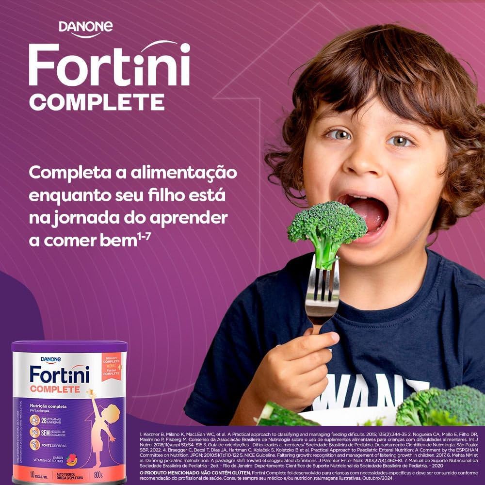 Danone Nutricia Suplemento Infantil Fortini Complete Vitamina De Frutas 800G