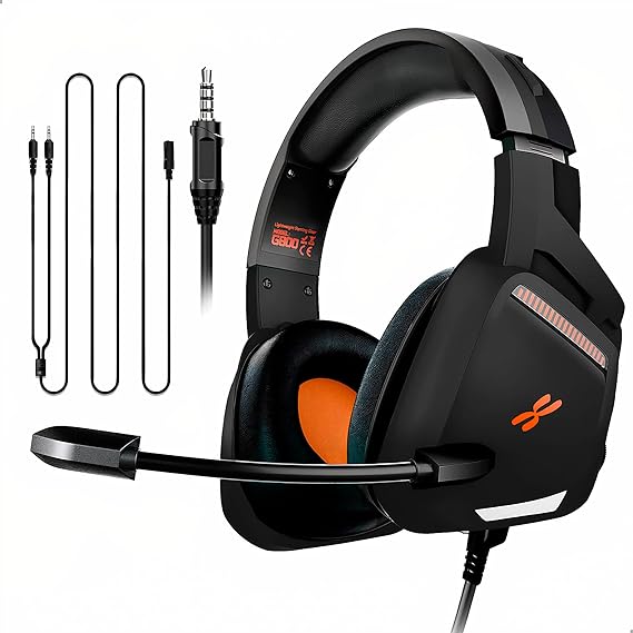 BINDEN Audífonos Gamer G800 Headset Ligeros con Cancelación de Ruido  Exterior Auriculares Gaming con Sonido Estéreo y Microfono Diadema  Compatible con Nintendo Switch PC Smartphones Xbox One PS4 Jack 3.5mm para  Audio,