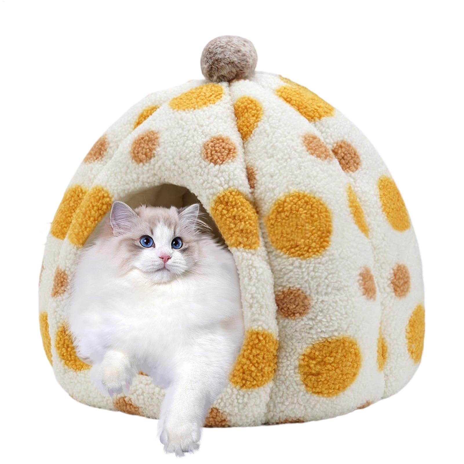 Cuccia per Gatti Forma a Cupola Impermeabile al Freddo e Riscaldata