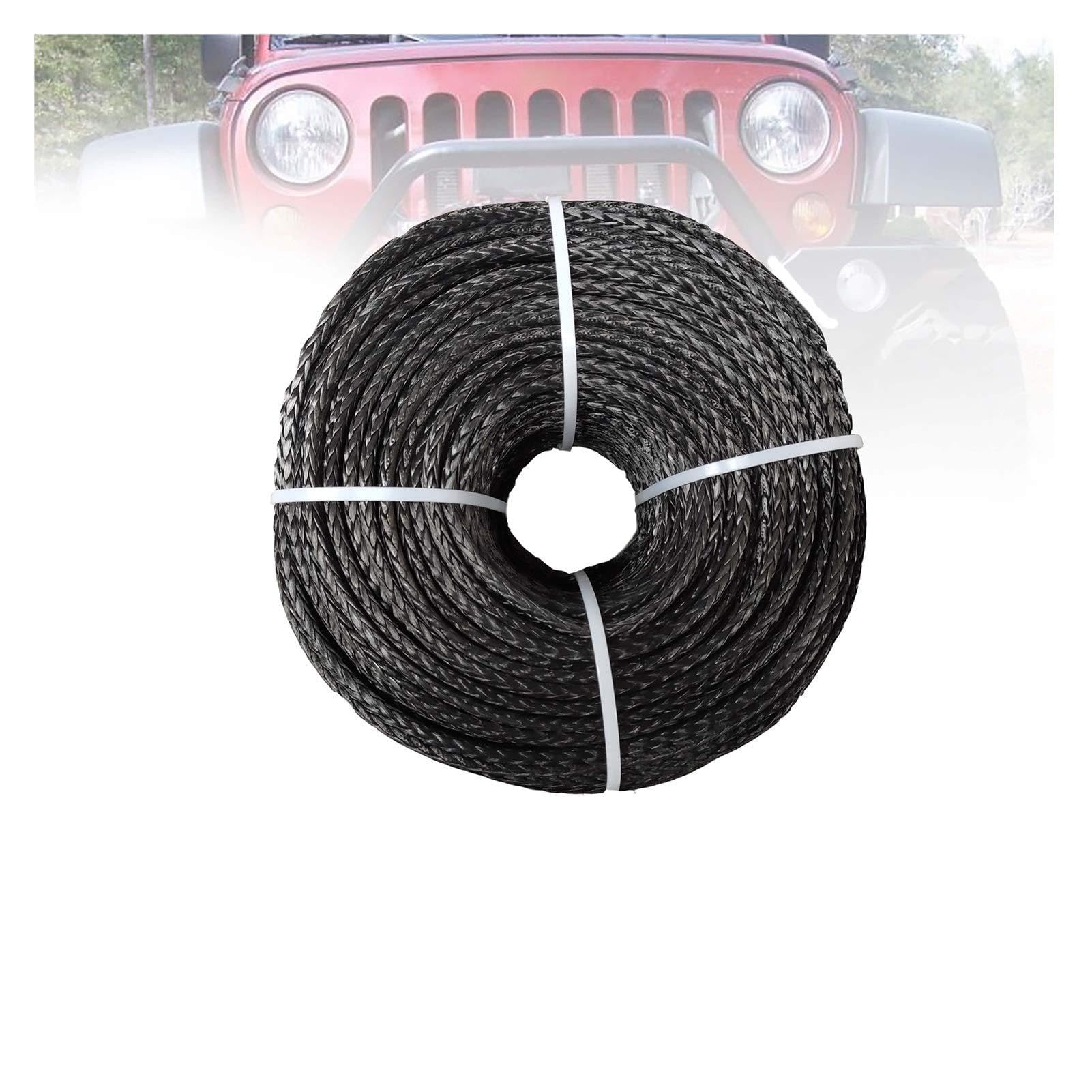 Winch Rope, 8mm x 50m Synthetic Winch line/Rope Cable for 4x4 4wd ATV utv SUV Offroad(Blu)