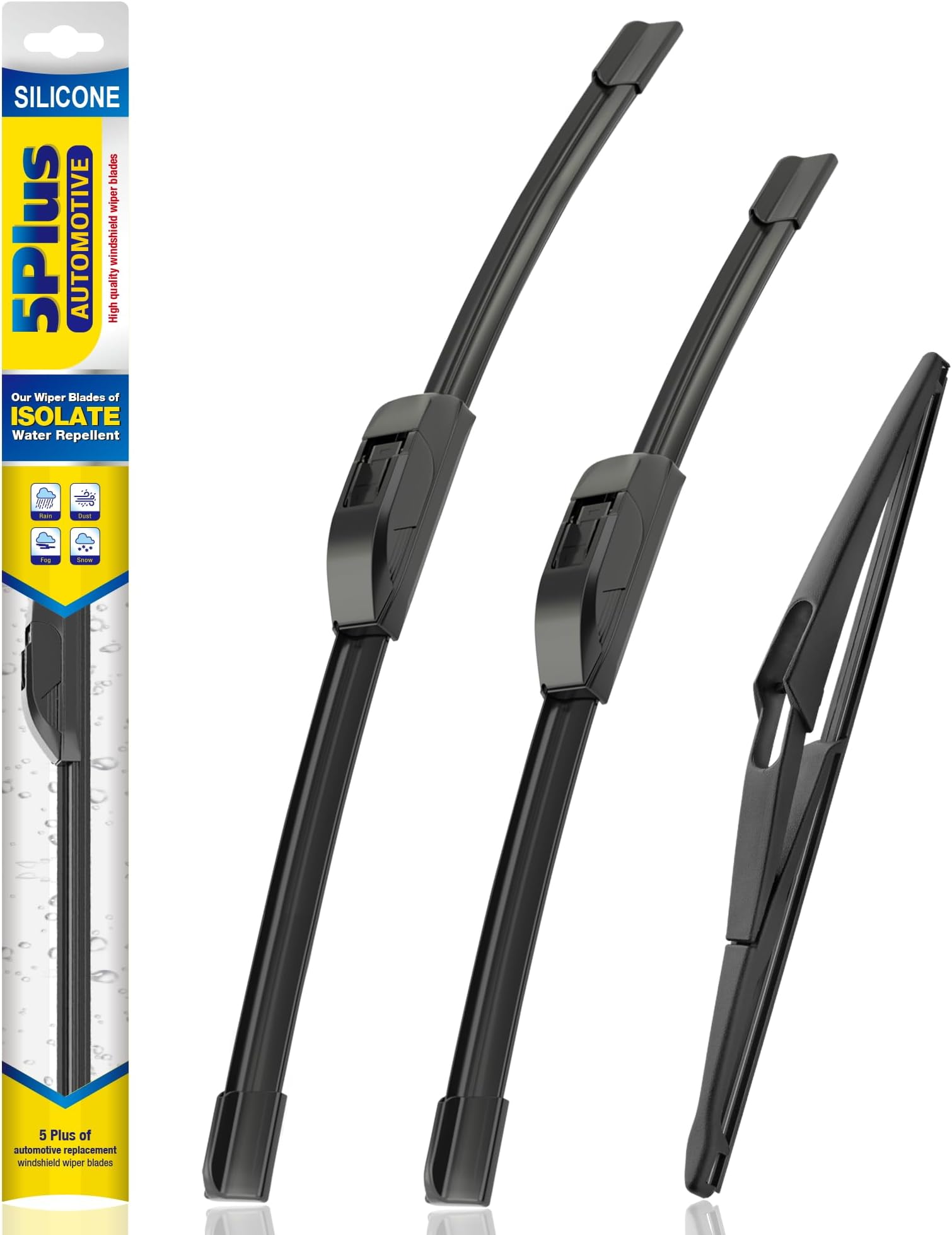 2014-2020 Nissan Rogue X-Trail Front &amp; Rear Wiper Blade Set Of 3 | OEM Quality | Left | 26 In | J-hook Arm | Easy Installation | Windshield