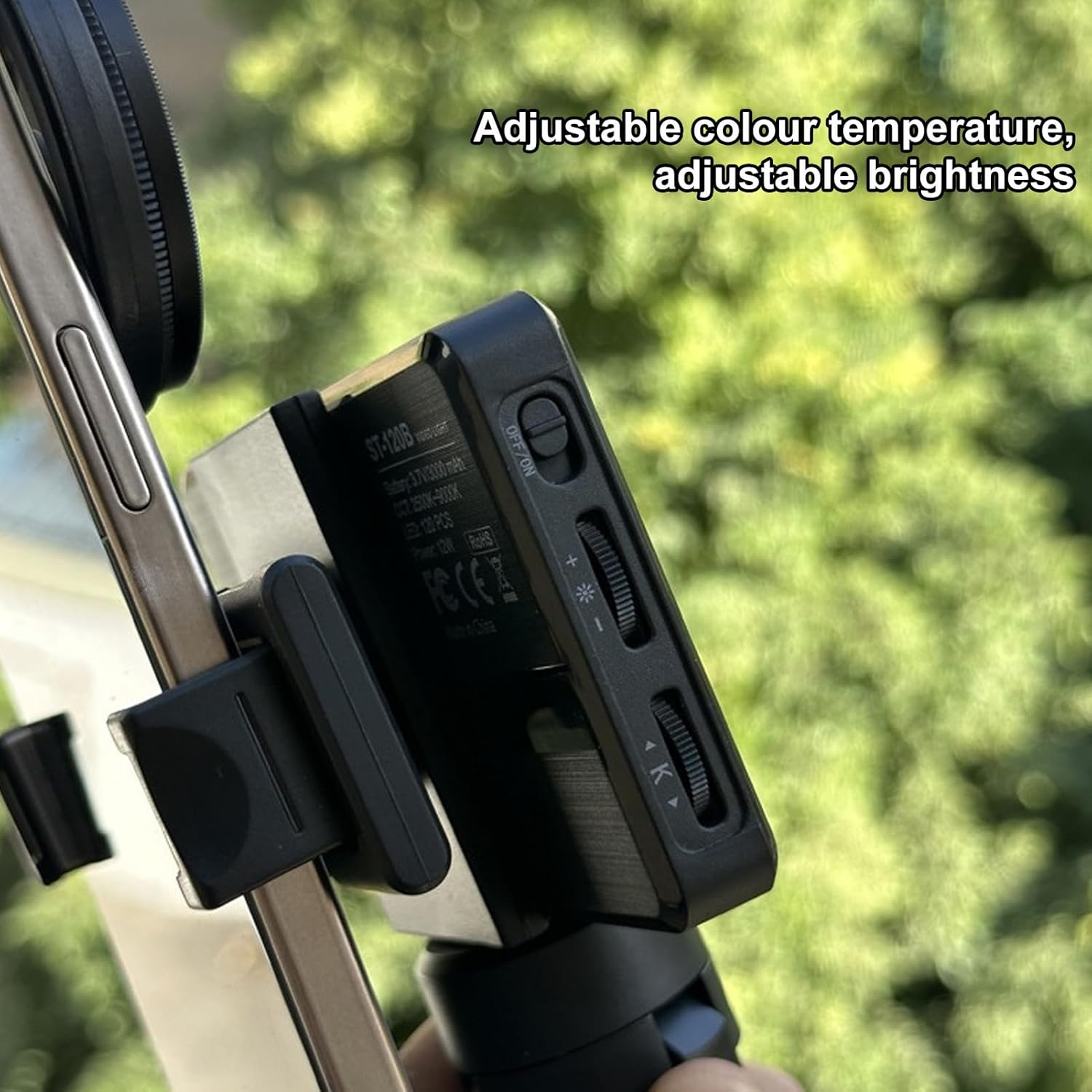 Ring Light, Rechargeable Photography Fill Light Portable Ring Light with Stand Selfie Light LED Cell Phone Fill Light for Live Streaming Photography Lighting Phone Video Light