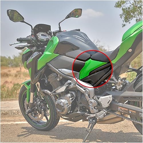Miniatura 3 de LNNRYP Seat Frame Side Cover Motorcycle Left Right Seat Fairing Bench Cowl Panel Carbon Fiber Compatible with Kawasaki Z900 2017-2021 (Color