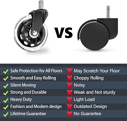 Miniatura 5 de KERDOM - Silla de escritorio ergonómica cómoda silla de trabajo de malla transpirable con reposacabezas alto silla de computadora para el hogar