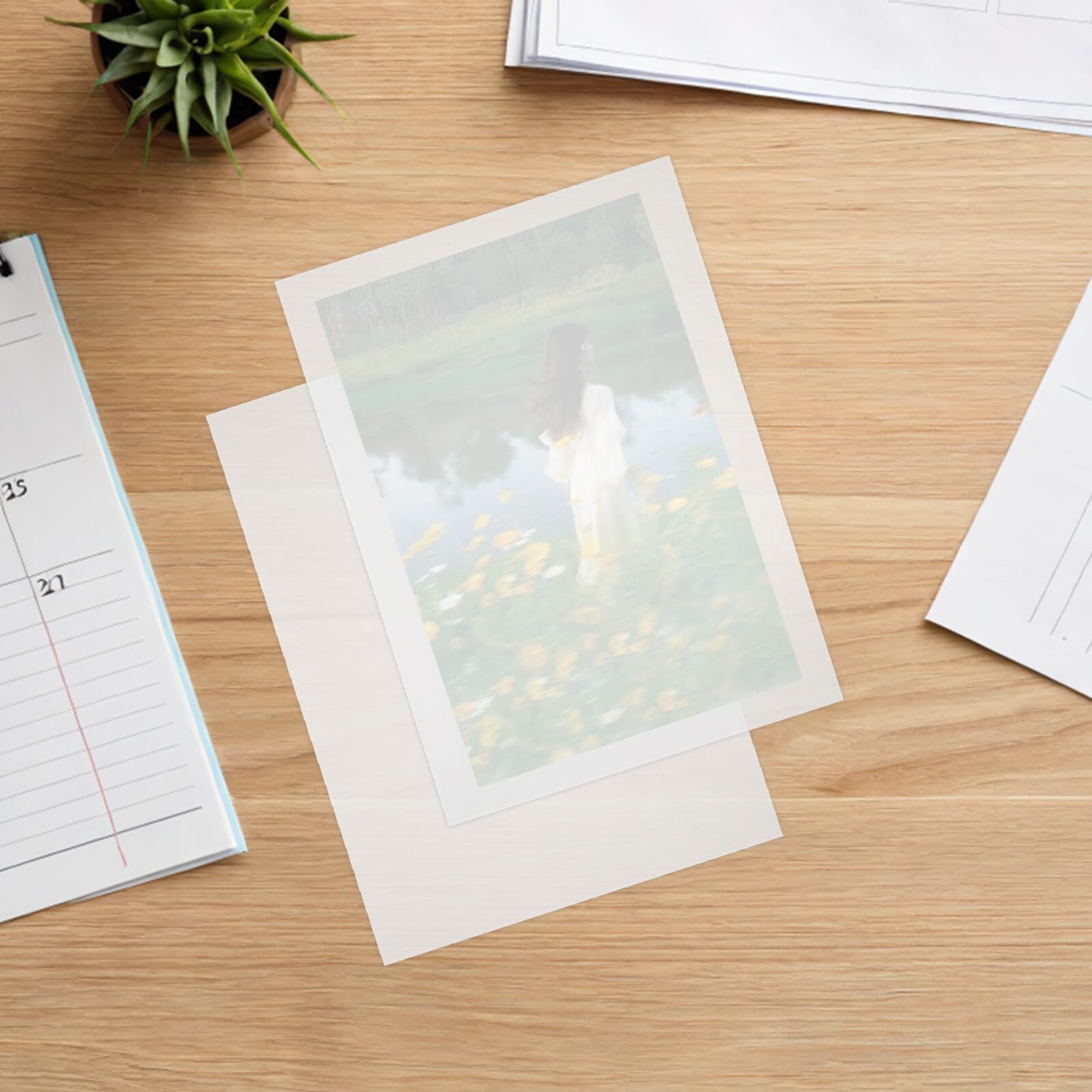 PRETYZOOM 100 Hojas de Película de Laminación Transparente para Documentos A4, Fundas de Plastificar para Oficina y Uso Personal