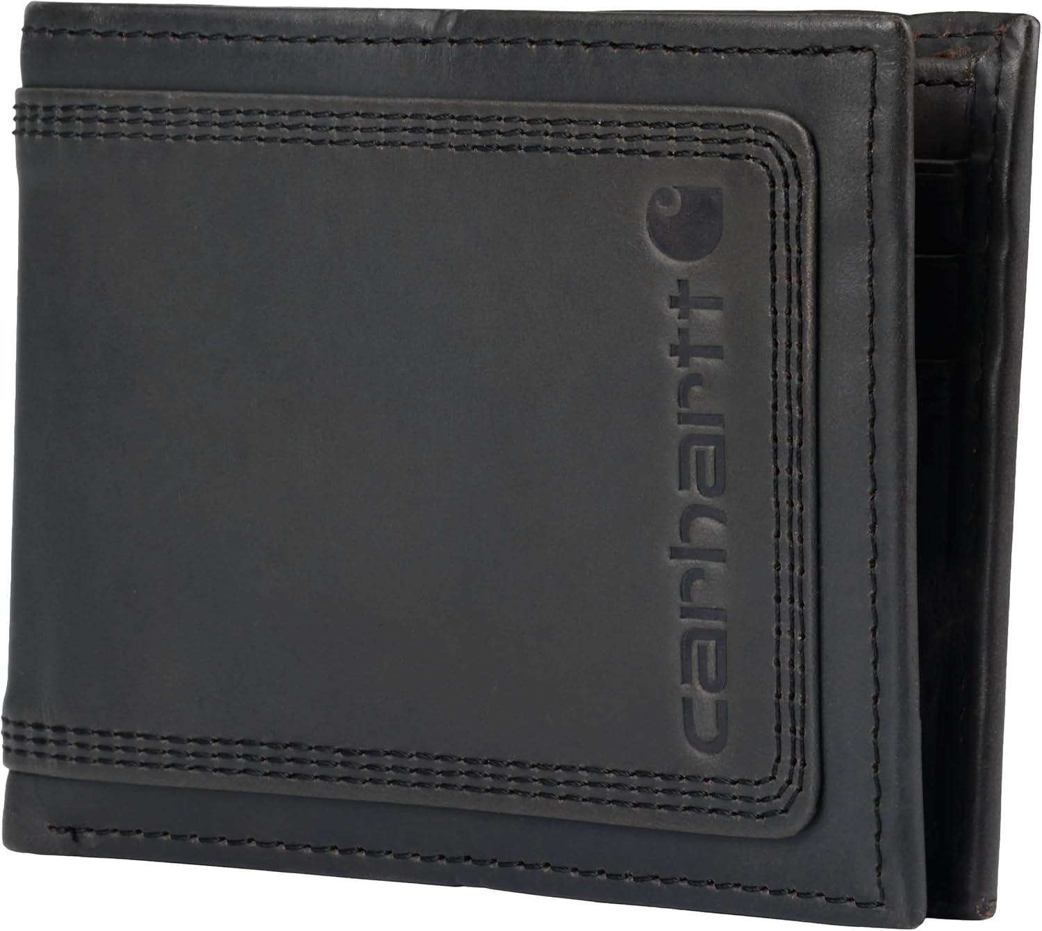 Carhartt Men's Rugged Leather Triple Stich Wallet, Available in Multiple Styles