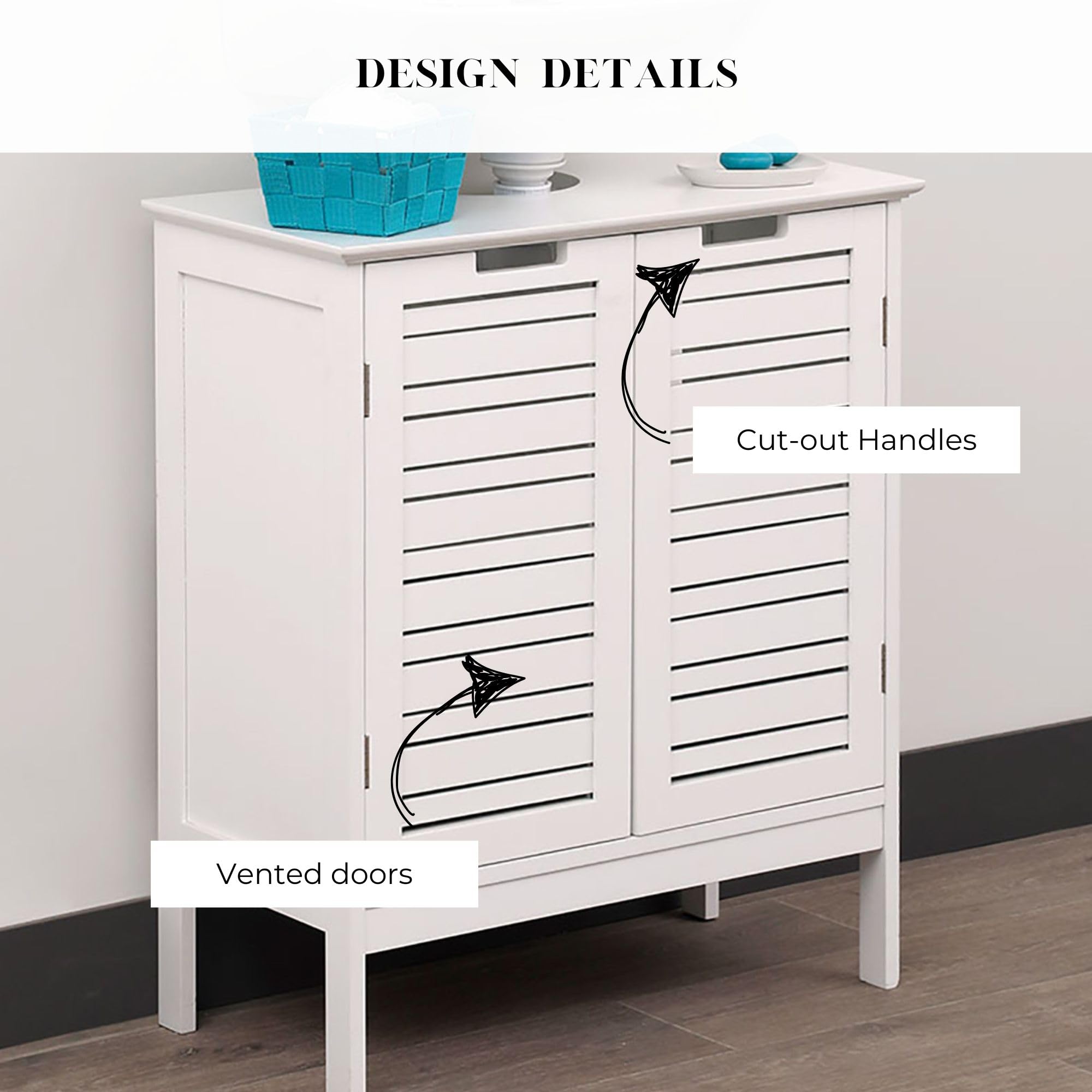 Tendance – Miami à Laver Table Structure + MDF, Portes, Bois, Blanc, 60 x 30 x 60 cm