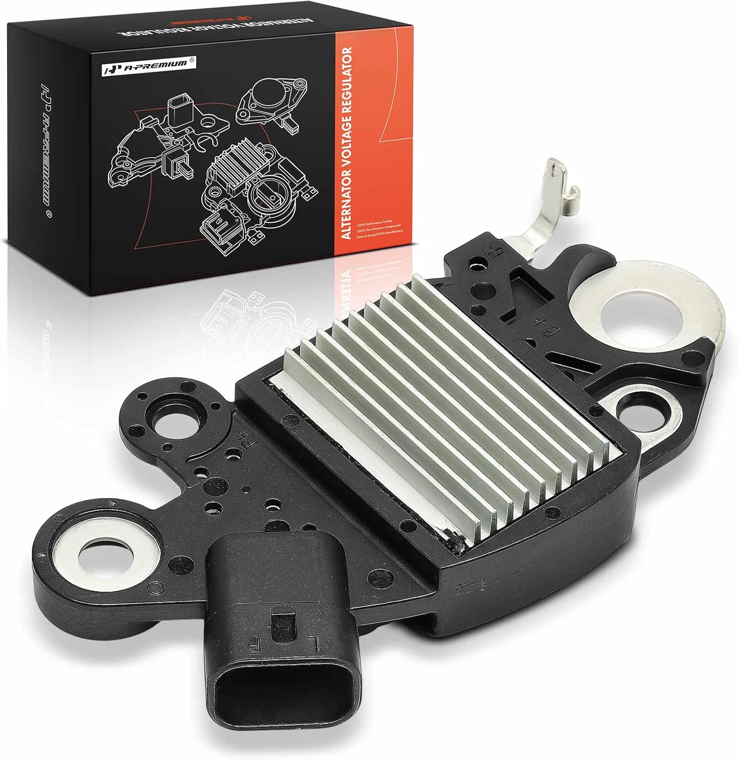A-Premium Alternator Voltage Regulator Compatible with Chevrolet Silverado 1500 2500 HD, Tahoe, Colorado, Suburban, Express & GMC Sierra, Yukon XL, Canyon & Cadillac Escalade ESV EXT & Hummer H3, H3T