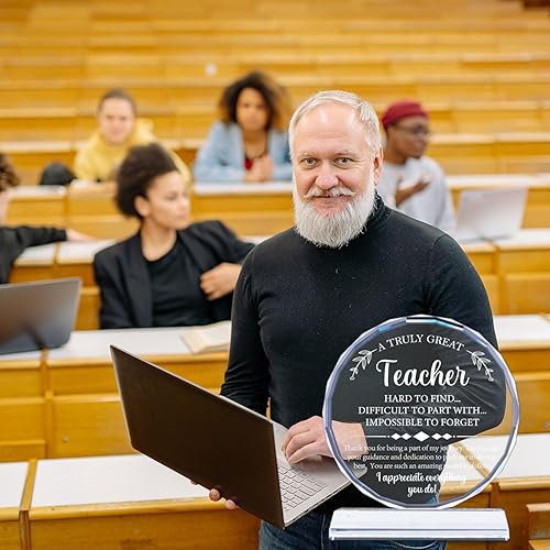 Miniatura 9 de Regalos de agradecimiento para profesores para mujeres y hombres, regalo de agradecimiento de cristal grabado para profesores, los mejores regalos