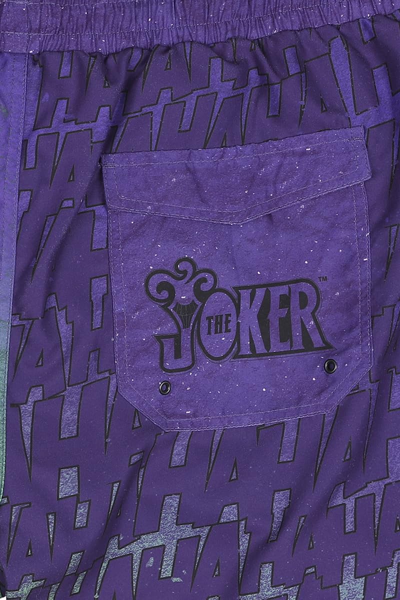 BATMAN Joker - Ha Ha Homme Short de Bain Multicolore 100% Polyester (recyclé)