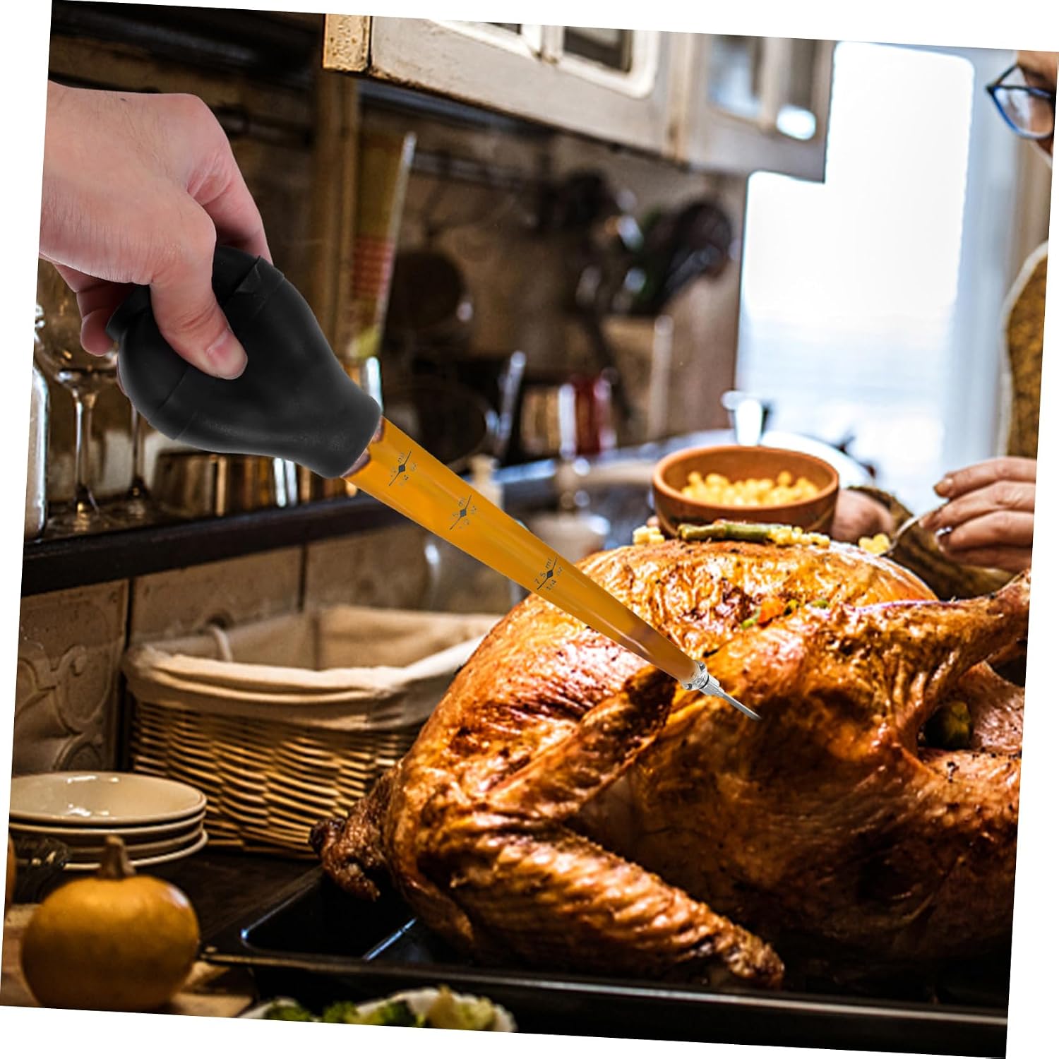 Mipcase Stainless Steel Seasoning Tube Meat Injector for Kitchen Easy to Clean Dishwasher Safe Ergonomic Design