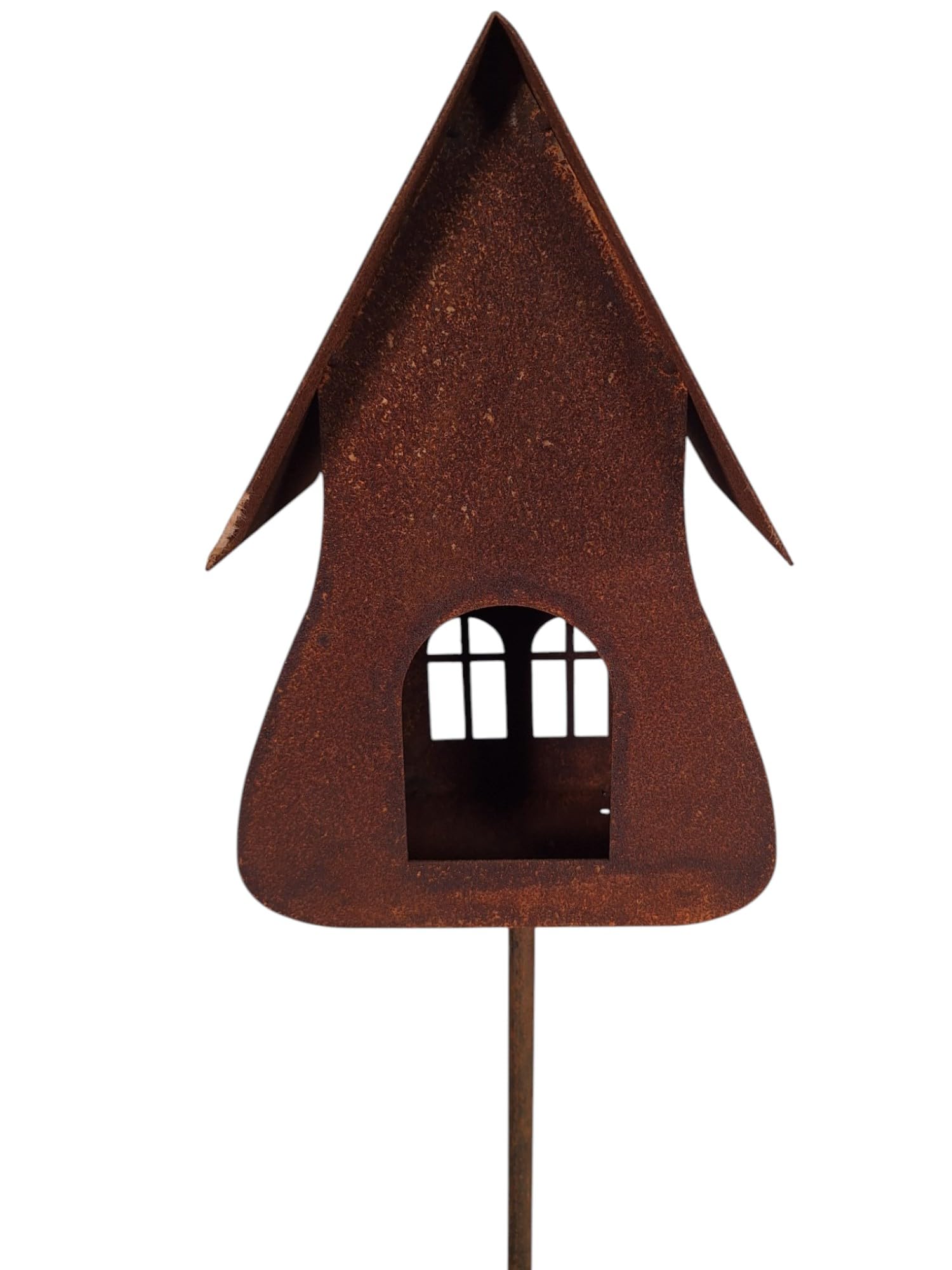 Edelrost Garten Deko Vogelhaus Gartendekoration Naturrost rostige Dekoration Gartenstecker Beetstecker Topfstecker Kerzenhalter Vogelfutterhaus Futterhaus