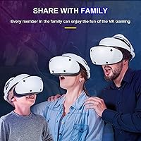 Vista 6 de Adjustable Head Strap (White) with Facial Interface and Forehead Cushion Pad for PSVR 2 VR Headset Balance Head Pressure & Relieve Forehead Pressure