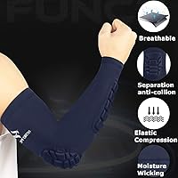 Vista 5 de Juego de 2 mangas de compresión acolchadas en el codo y en el antebrazo, para soporte y protección