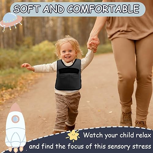 Miniatura 8 de Chaleco de compresión para niños (mayores de 10 años), chaleco con peso para niños, incluye 6 pesos extraíbles, camiseta interior de presión para