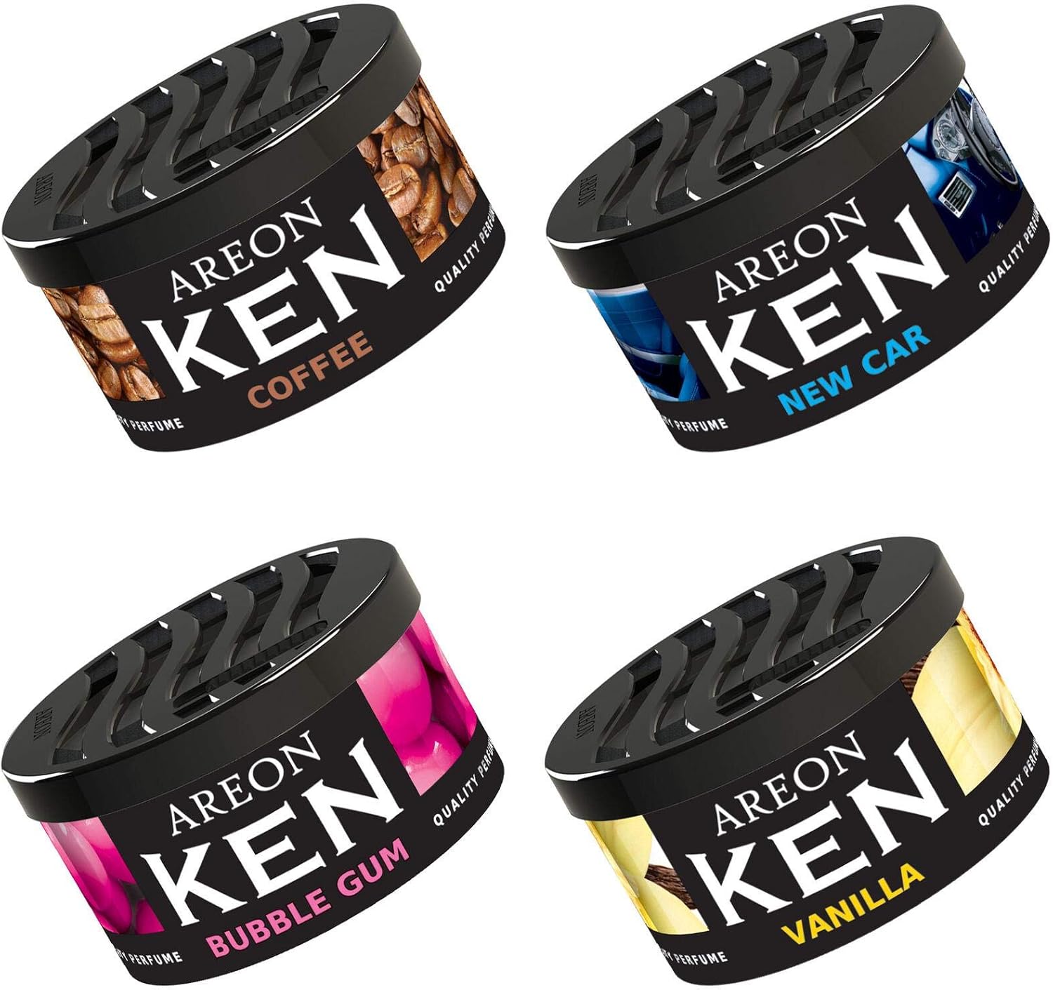 Areon Ken Air Freshener Pack of 4 car van luxury fragrance perfume can