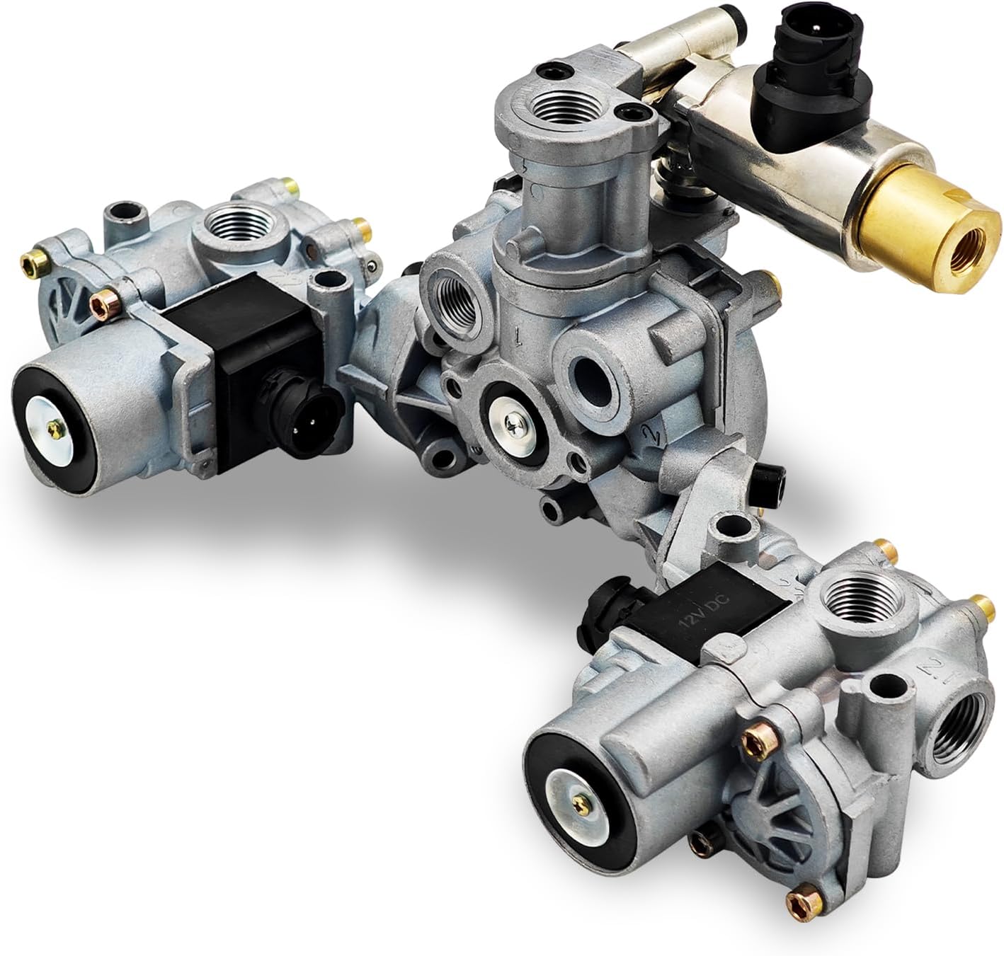 4725002230 12V Rear ABS Valve Modulator Compatible with Wabco S4725002230 ABS Valve and Electronic Control Unit Assembly for Tractor 4S/4M 6S/4M