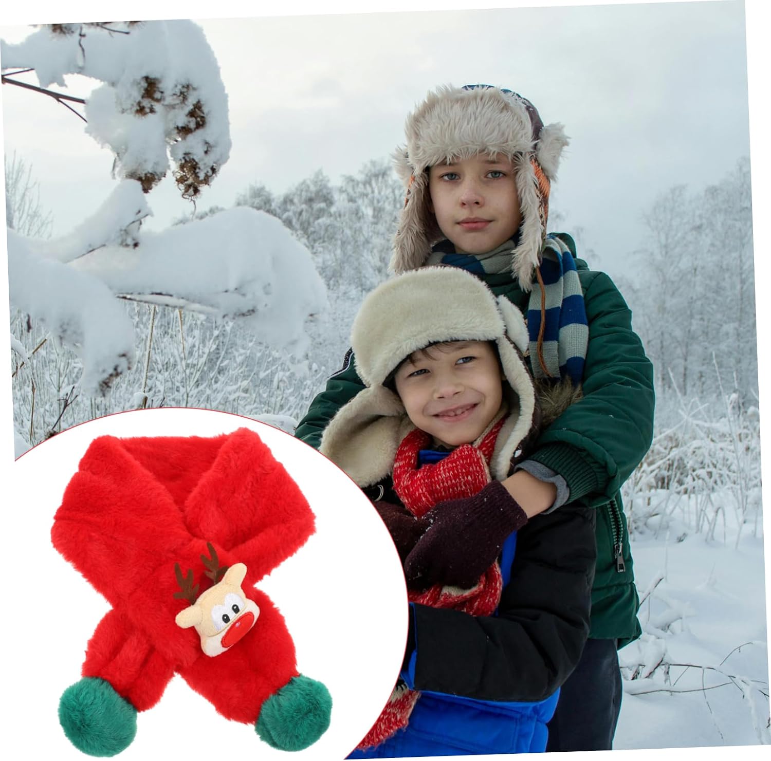 LIFKOME 1pc Christmas Scarf for Boys and Girls Soft Accessory for Girls Holiday Decor and Scarf Cute
