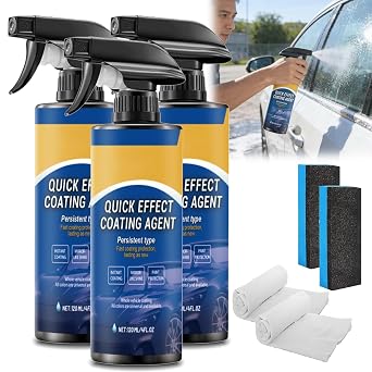 Advanced Quick Effect Coating Agent for Car, 2026 New Car Coating Spray for Shine & Protection, Quick Effect Ceramic Wax Polish, Waterless Wash & Polish 3Sets