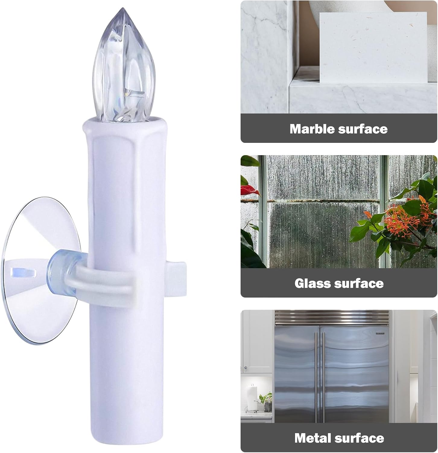 minkissy 6pcs Christmas Candles Holders - Candles Holders with Suction Cups Home Decoration Window Candle Holder for Christmas Celebration Candles (20mm)