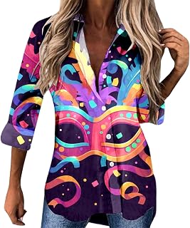 Blusa con lentejuelas para mujer, cuello en V, brillante, holgada, de manga larga, para vacaciones, fiesta de noche, camisas brillantes, blusa de gasa, tallas grandes