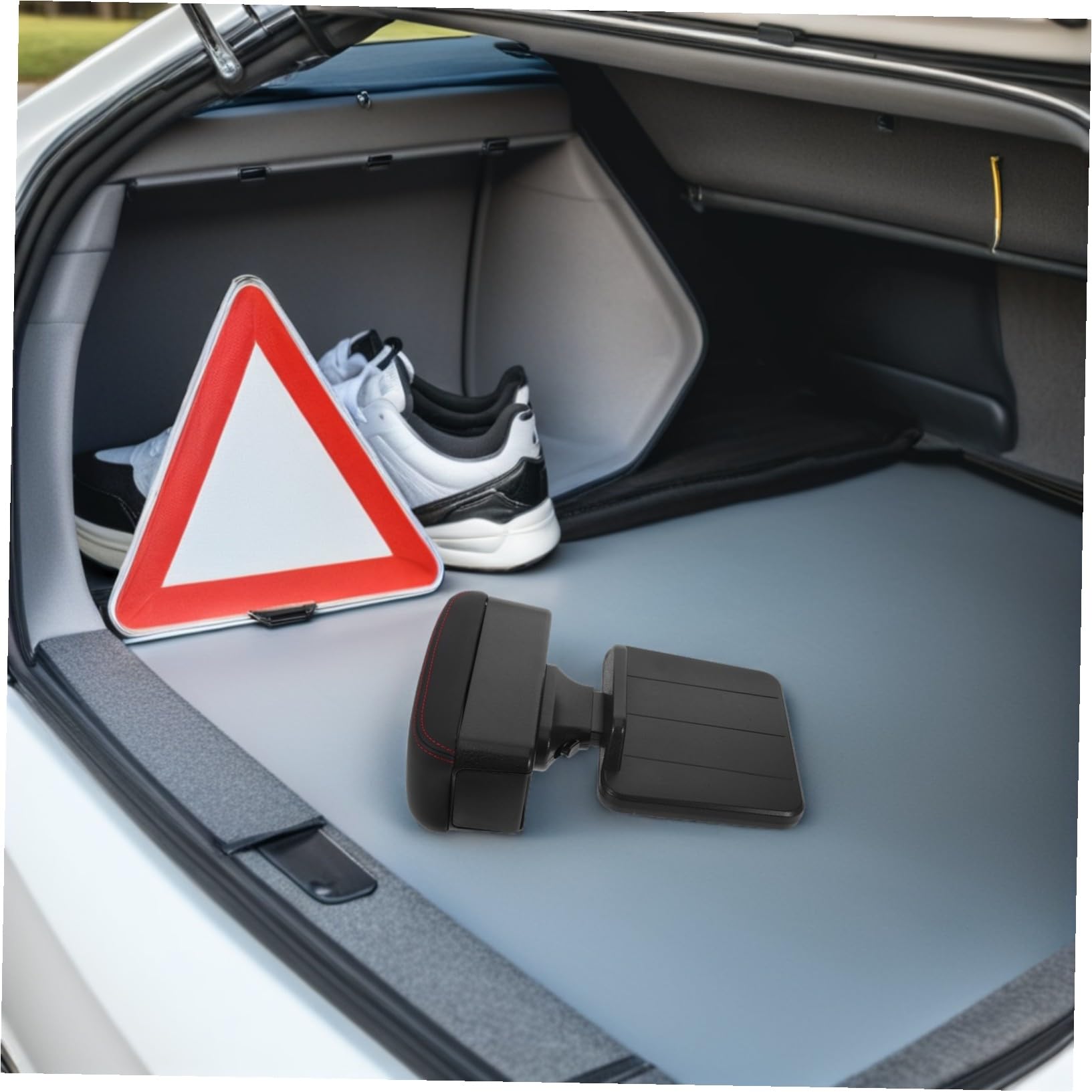 ORFOFE Box Portaoggetti Bracciolo Auto in PU Resistente Organizer Consolle Centrale Regolabile con Vassoio e Poggiabraccio Morbido Accessorio Interni di Qualità per Viaggi e Uso