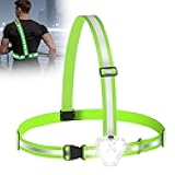 Zacro LED Reflective Vest with Chest Light 500LM, 5 RGB Colors High Visibility Rechargeable Light Up Running Vest IPX4 Night Safety Running Gear for Dog Walking, Cycling, Adjustable for Men Women Kids