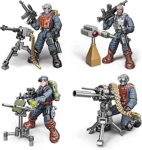 Miniatura 4 de MEIEST SWAT - Juego de 8 figuras de bloques de construcción de equipo de construcción con múltiples accesorios de armas militares juego de recuerdos