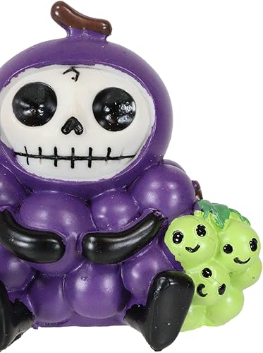 Miniatura 8 de Ebros Gift Furry Bones Fruity Purple and Green Uvas Ramo Esqueleto Figura Coleccionable Esqueletos Esqueletos Monstruo Halloween Osario Macabra