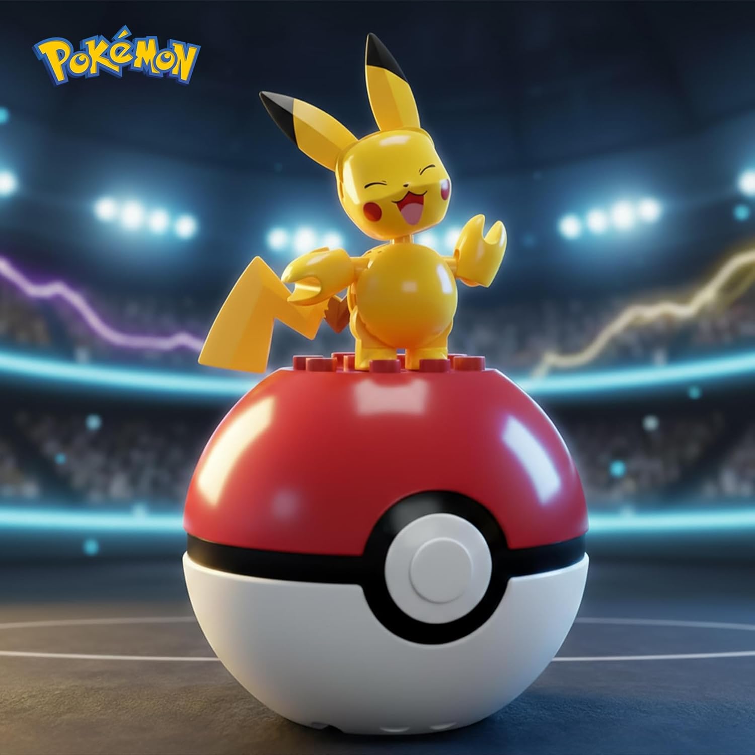 Pokemon Mega Construx Poke Ball 16-Piece Building Set | Pikachu