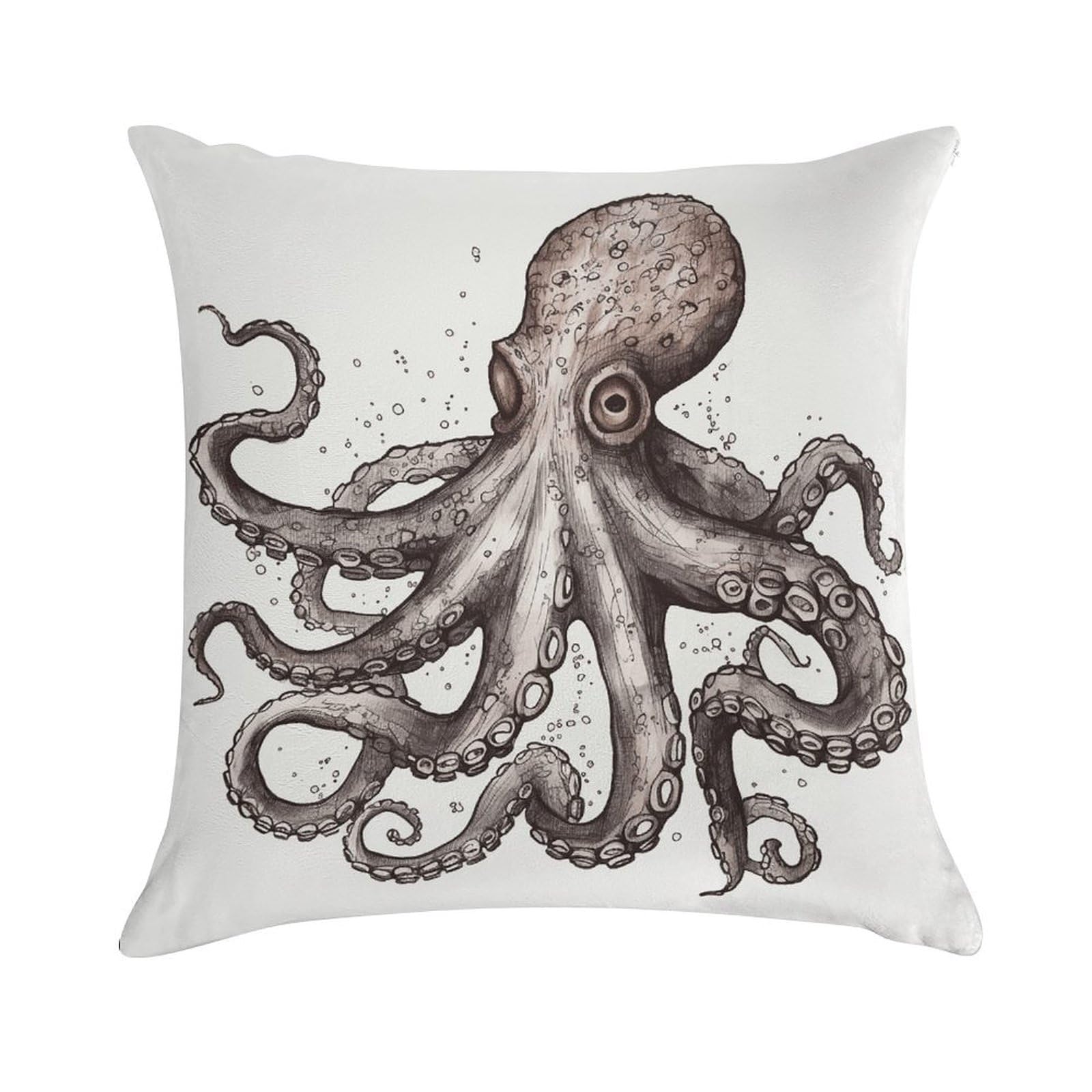 VstaDank Octopus Throw Pillow Cover Square Lumbar Throw Pillow Case Soft Decorative Cushion Cases Short Plush Pillowcase with Zipper Luxury Cozy Pillows Shams for All Seasons