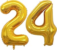 Vista 71 de GOER Globos con el número 80 para decoraciones de fiesta de cumpleaños número 80, globos de helio de aluminio jumbo de 42 pulgadas para 80 Oro rosa