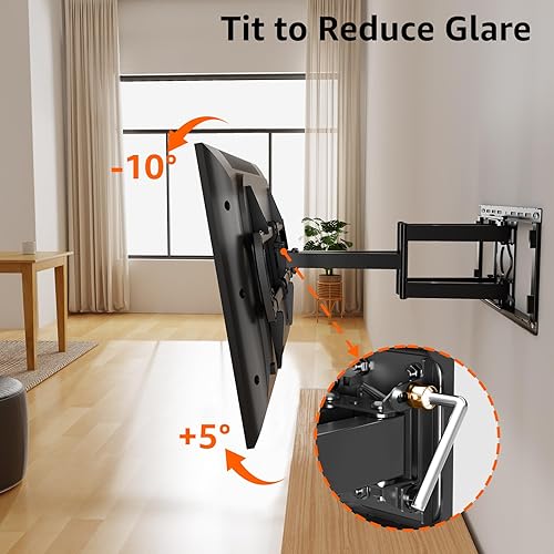 Miniatura 3 de ELIVED Soporte de pared de TV resistente para la mayoría de televisores de 42 a 90 pulgadas de hasta 200 libras, VESA máximo de 31.496 x 15.748 in,