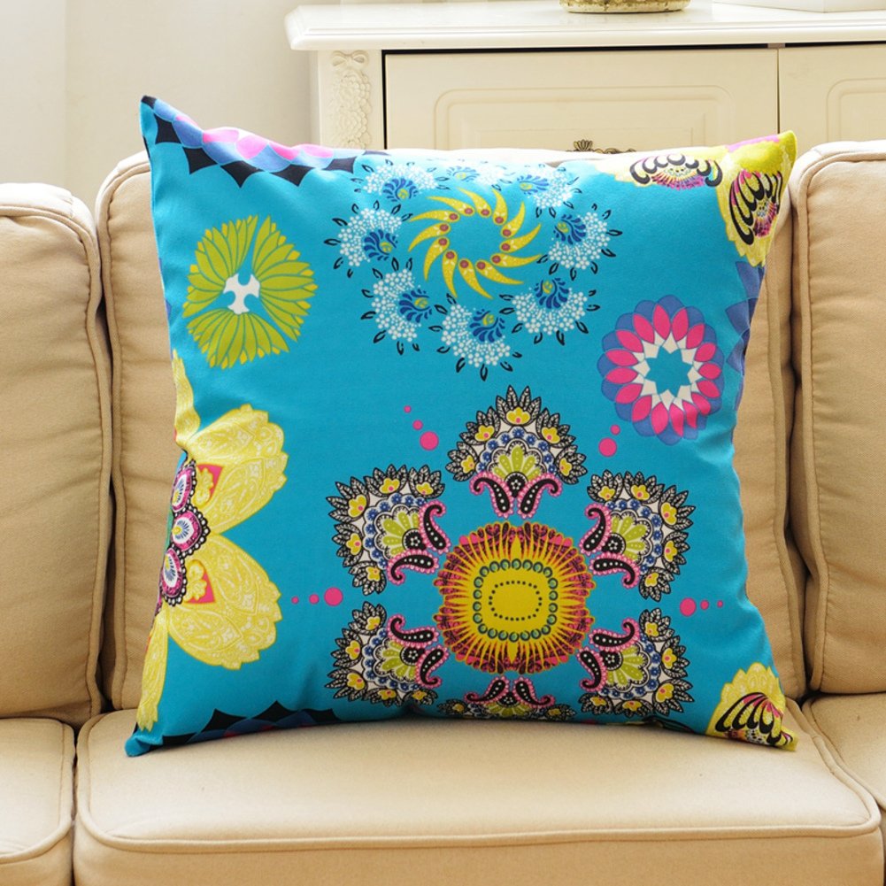 Coussins du canapé style Méditerranée orientale 45x45cm - Taie oreiller fibre chimique