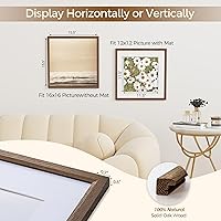 Vista 594 de Fun Memories Portarretratos de metal de 16 x 20 pulgadas con paspartú de 11 x 14 pulgadas, acabado de aluminio cepillado, parte delantera de vidrio