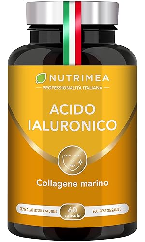 Acido Ialuronico | con Collagene Marino | Ricco di Vitamina