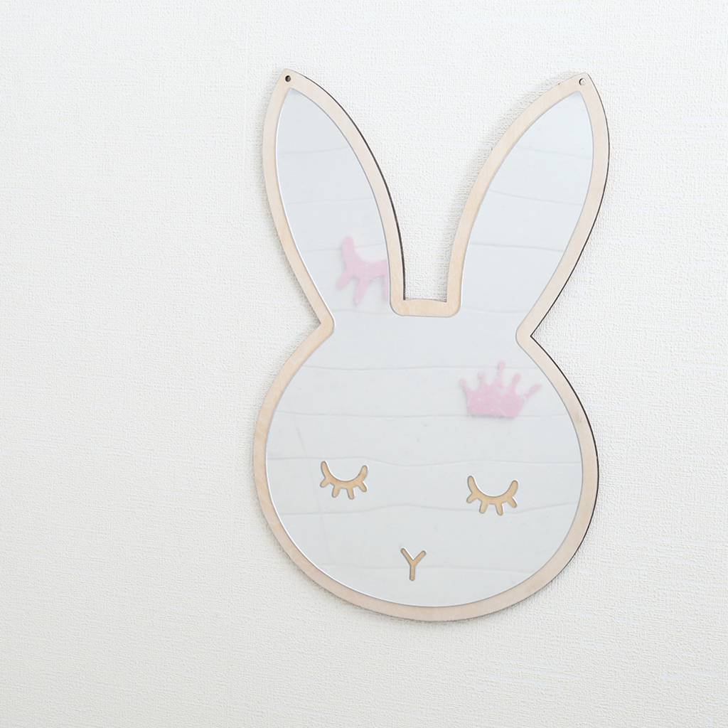 Fenteer Kid Bedroom Nursery Decoration Shatterproof Acrylic Mirror Bunny Butterfly Baby Shower Decor Gift, Rabbit - Image 4