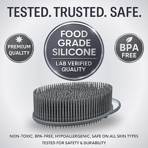 Miniatura 4 de Avilana Exfoliante corporal de silicona con tecnología avanzada de higiene, exfoliante corporal suave que es fácil de limpiar, enjabona bien, más