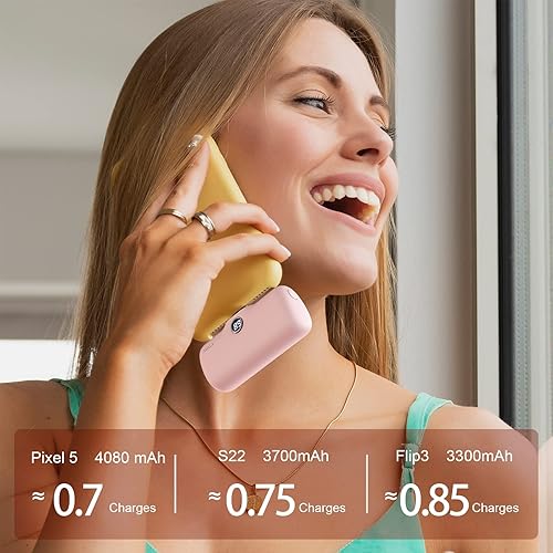 Miniatura 6 de iWALK Paquete de 2 cargadores portátiles pequeños, uno con pantalla digital y otro con carcasa brillante