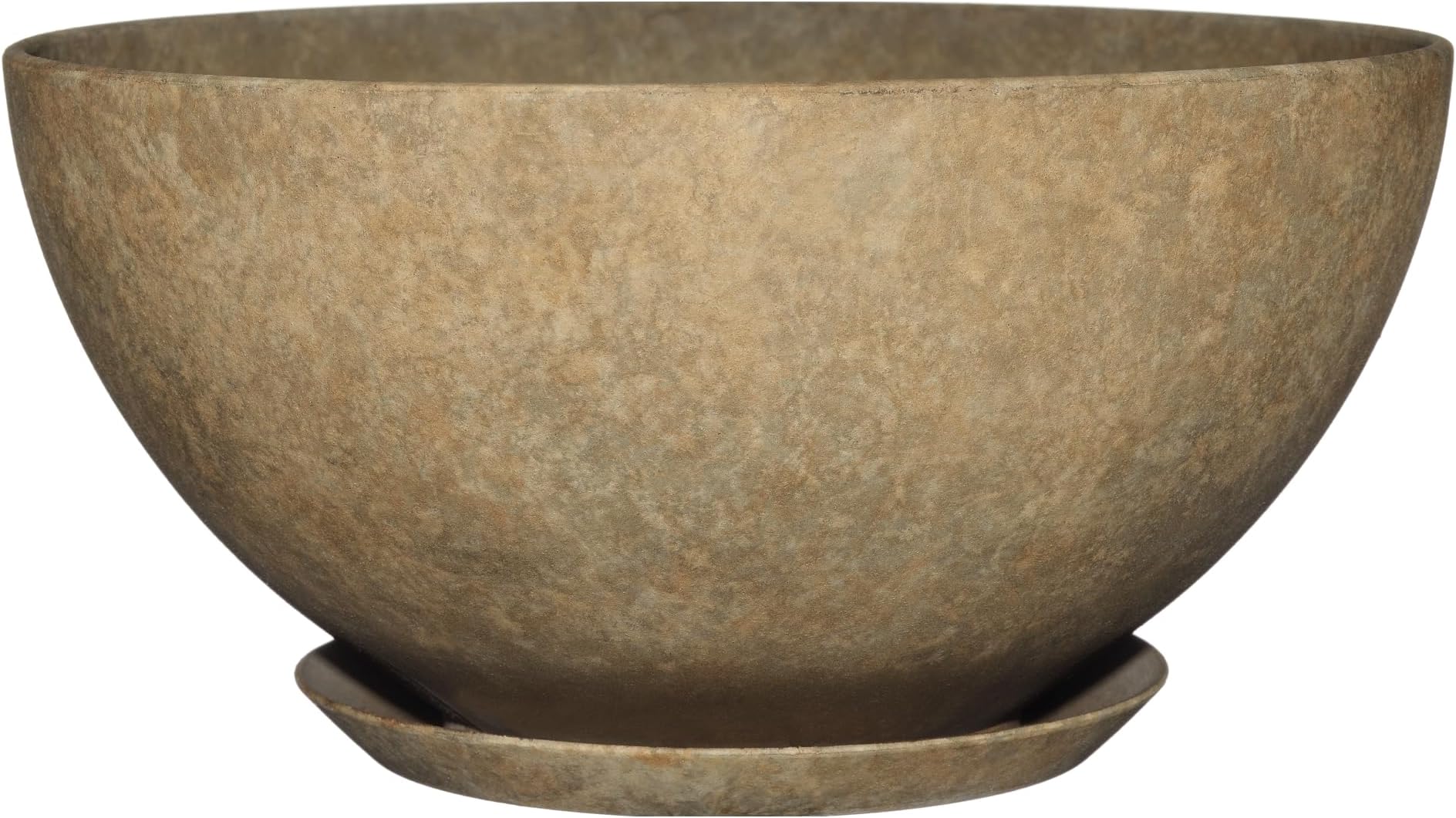 Classic Home and Garden Rosie Modern Planter w/Drainage - Contemporary Planter Bowls - Shallow Round Vases for Small Plants - Versatile Indoor & Outdoor Pots (10” Earth)