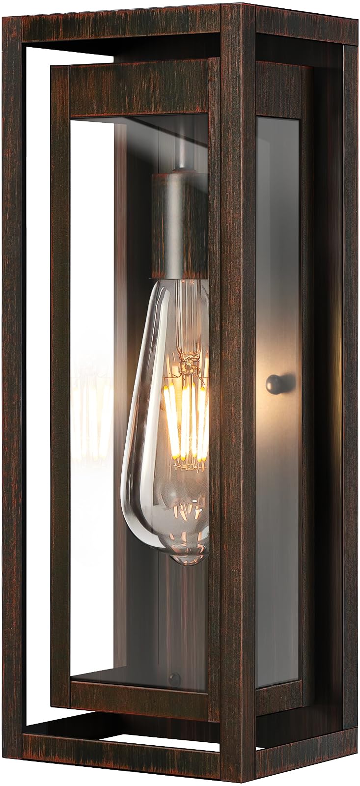 15" Outdoor Wall Lights, Distressed Brown Exterior Lighting