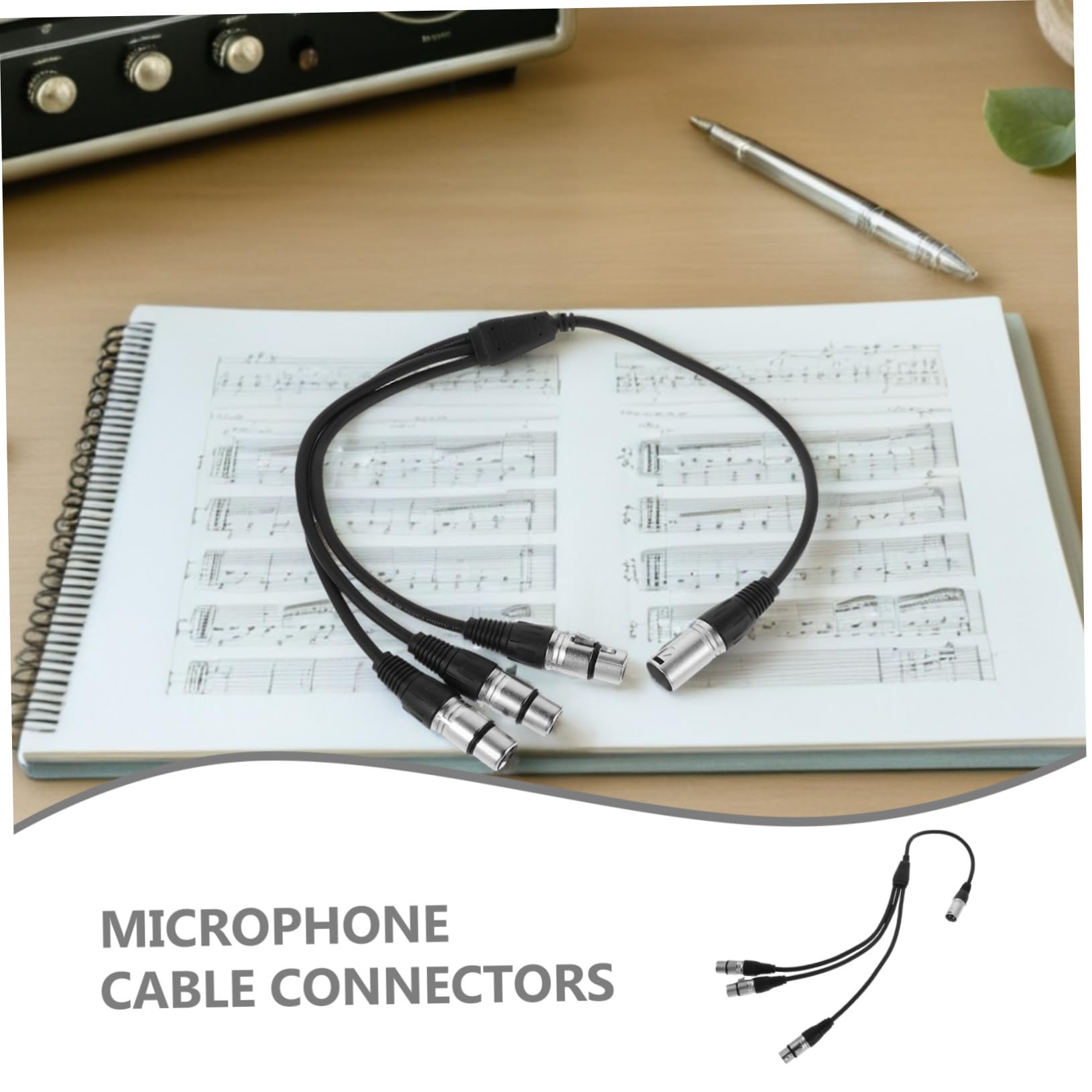 Cavo Audio Xlr 1 a 3, Splitter Microfono 0, 6m, 2 Pezzi | Connessione Bilanciata, Schermatura Anti-interferenze, Design Salvaspazio, per Palco e Produzione Musicale