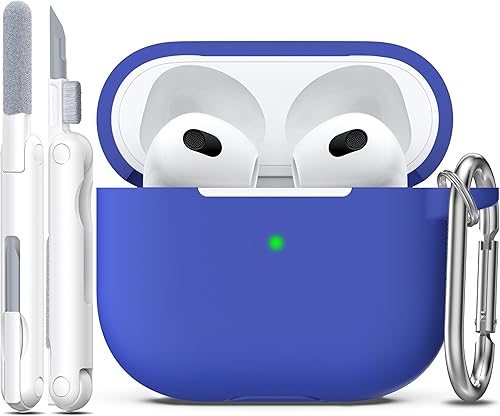 Miniatura 22 de Funda para AirPods con llavero, protección completa, de silicona, accesorios para AirPods, funda para hombres, mujeres y adolescentes, con estuche