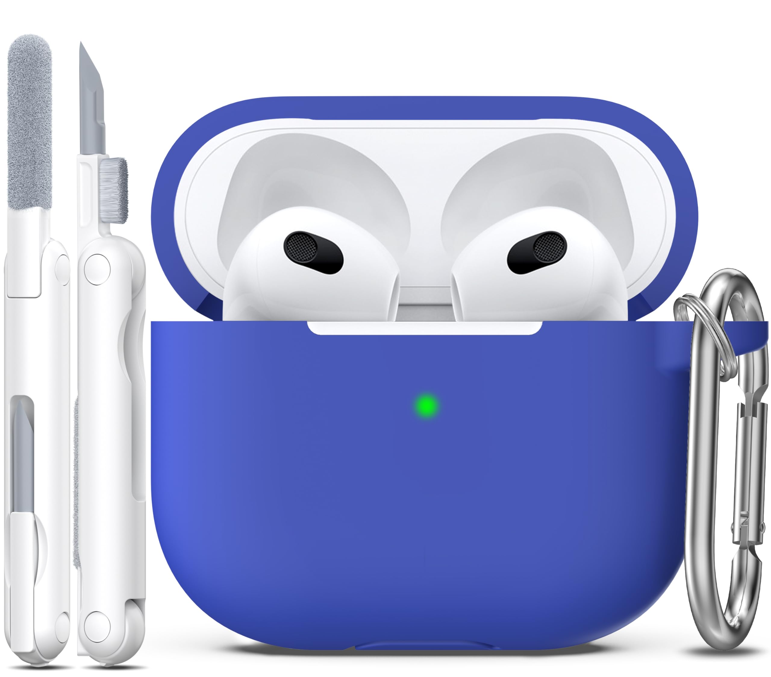 R-fun Funda para AirPods 4 con Kit de Limpieza, Case de Silicona Suave con Llavero, Funda Protectora Completa para Hombres y Mujeres, Compatible con Apple Latest Airpods 4th, Rojo — view 26