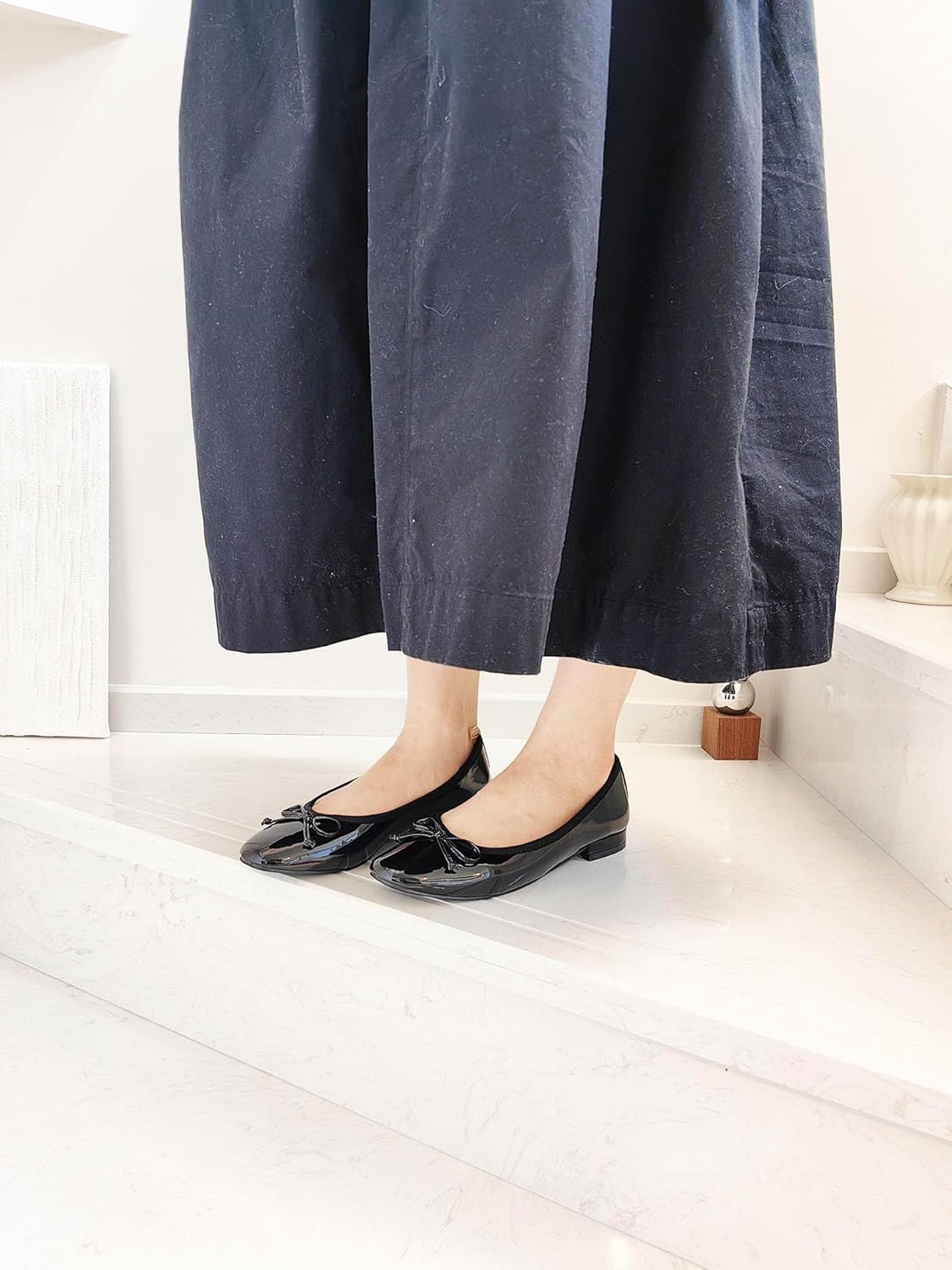 FEVERSOLE Women's Square Toe Low Heel Bow Tie Dress Pump Shoes